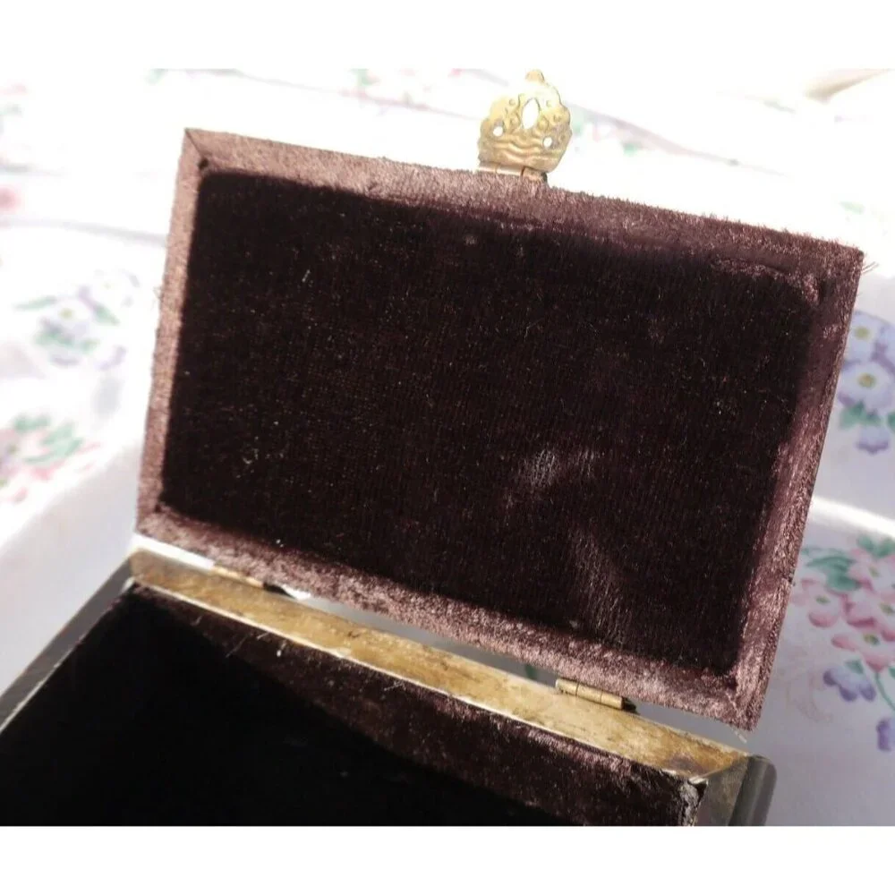 Trinket Jewelry Box Camel Bone & Brass Handcrafted 5.75